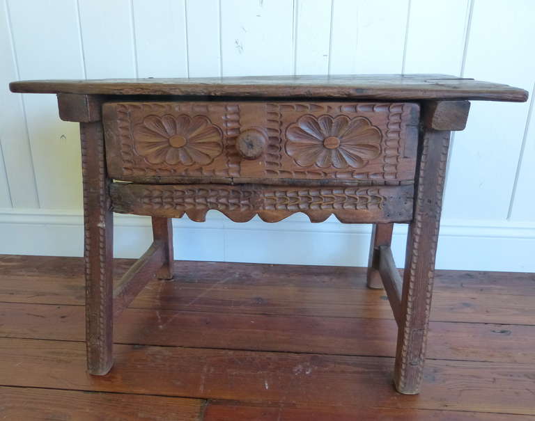 Spanish or Spanish Colonial Low Table In Good Condition In Bantam, CT