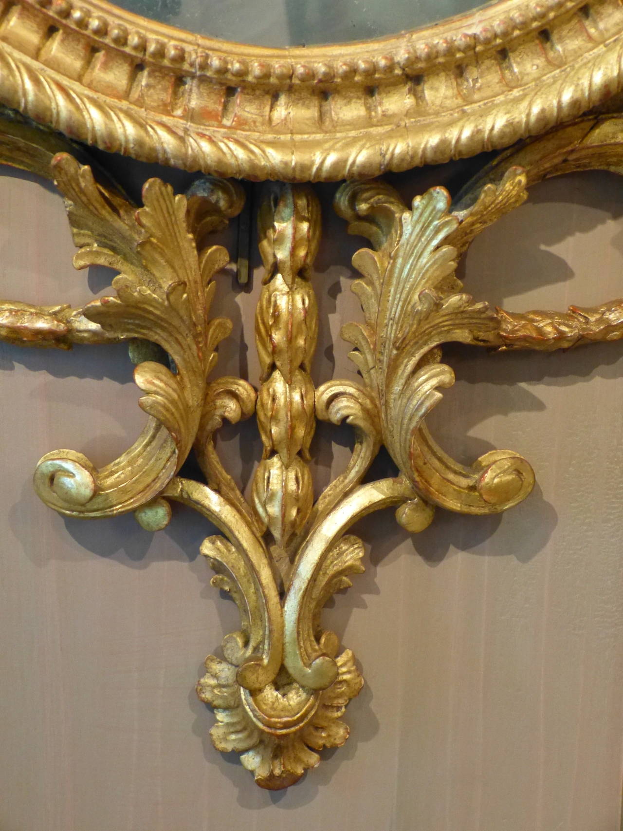 English George III Oval Mirror