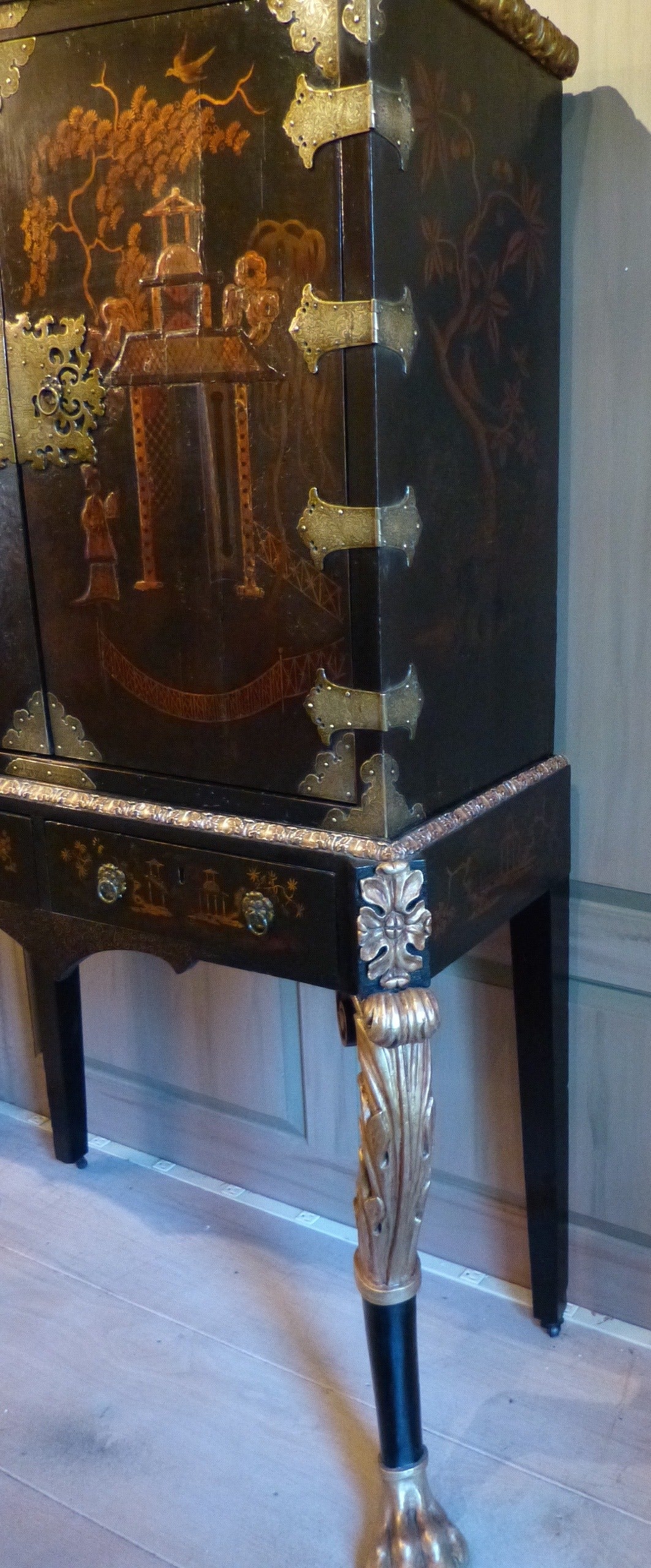 Chinese Cabinet on Stand For Sale 3