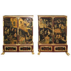 A Pair of Coromandel and ormulu cabinets