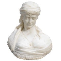 French Carrara Marble Bust