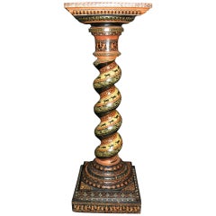 Painted Terracotta Pedestal