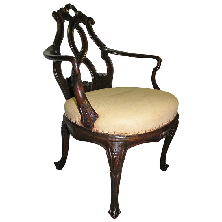 18th century Venetian Rococo Armchair For Sale