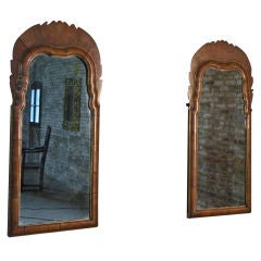 Pair of Small English Queen Anne Mirrors