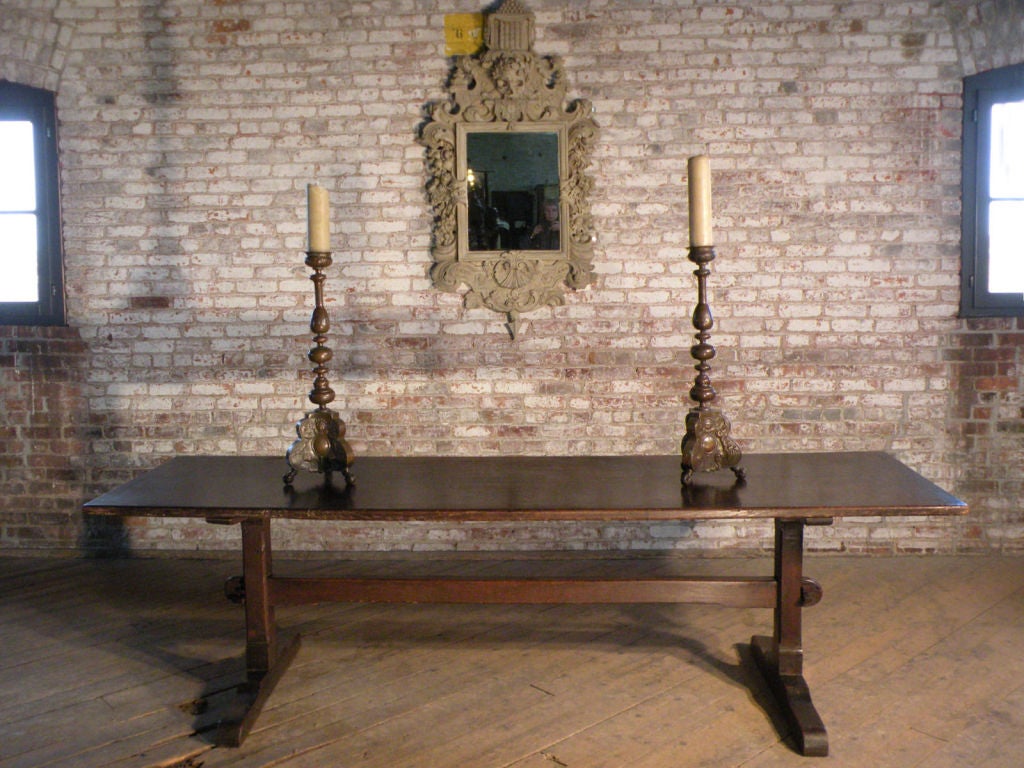 The quintessential  early English oak trestle table