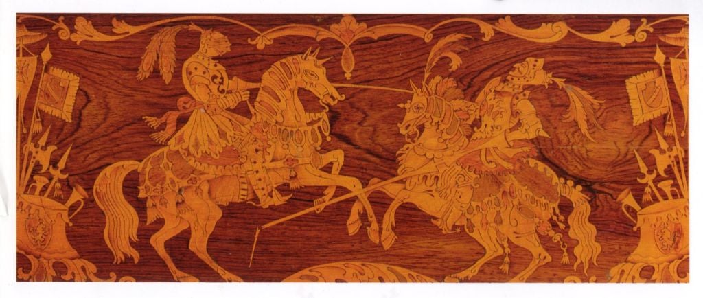 Austrian 19th century Neoclassical Marquetry Center Table