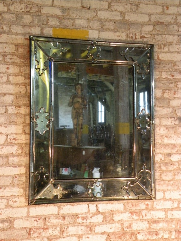 Neoclassical Italian neoclassical early 19th century beveled Glass Mirror