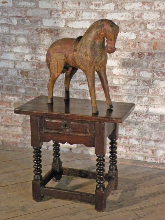 19th Century 19th century Decorative Painted Folk Art Horse Sculpture