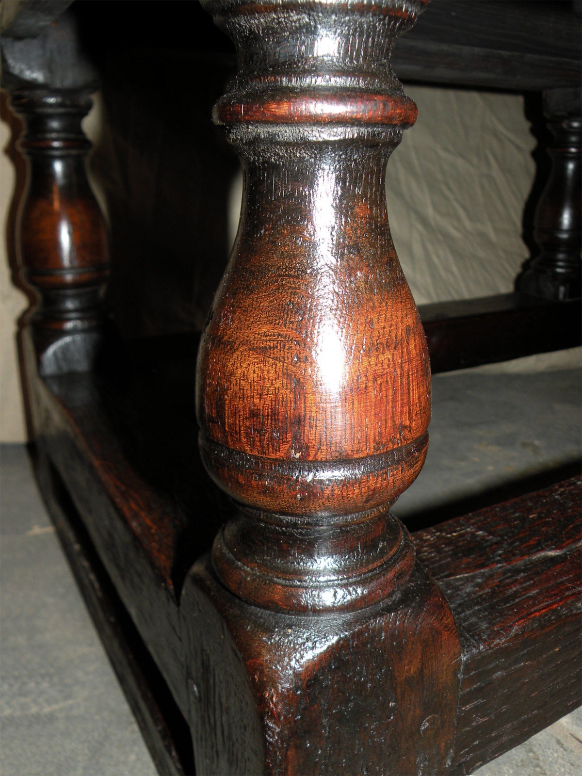 English Jacobean Table and Bench 2