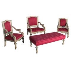 French Louis XIV Style Salon Suite in the Manner of Guéret Frères