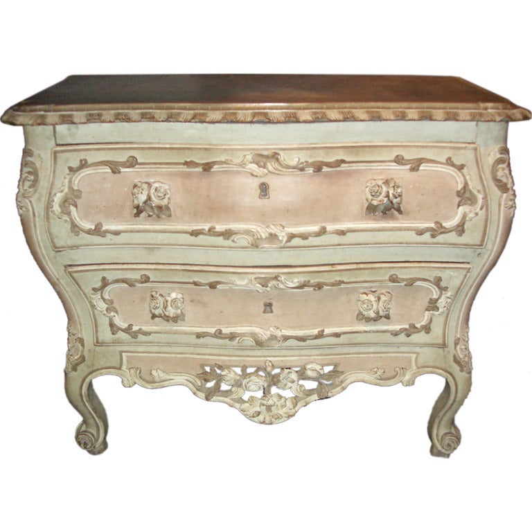 French 18th century Rococo Painted Commode For Sale