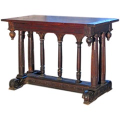 19th century Renaissance Style Walnut center Table