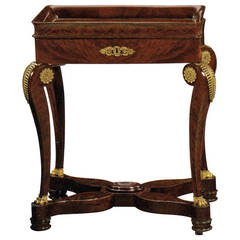 French early 19th century Empire mahogany and ormolu mounted occasional Table 6