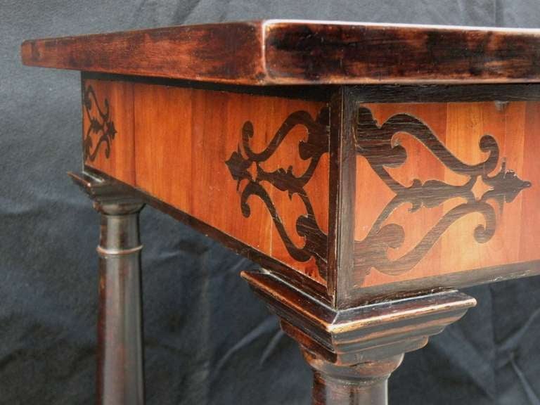 Baroque 17th Century Italian or Maltese Marquetry Center table or Desk For Sale 3