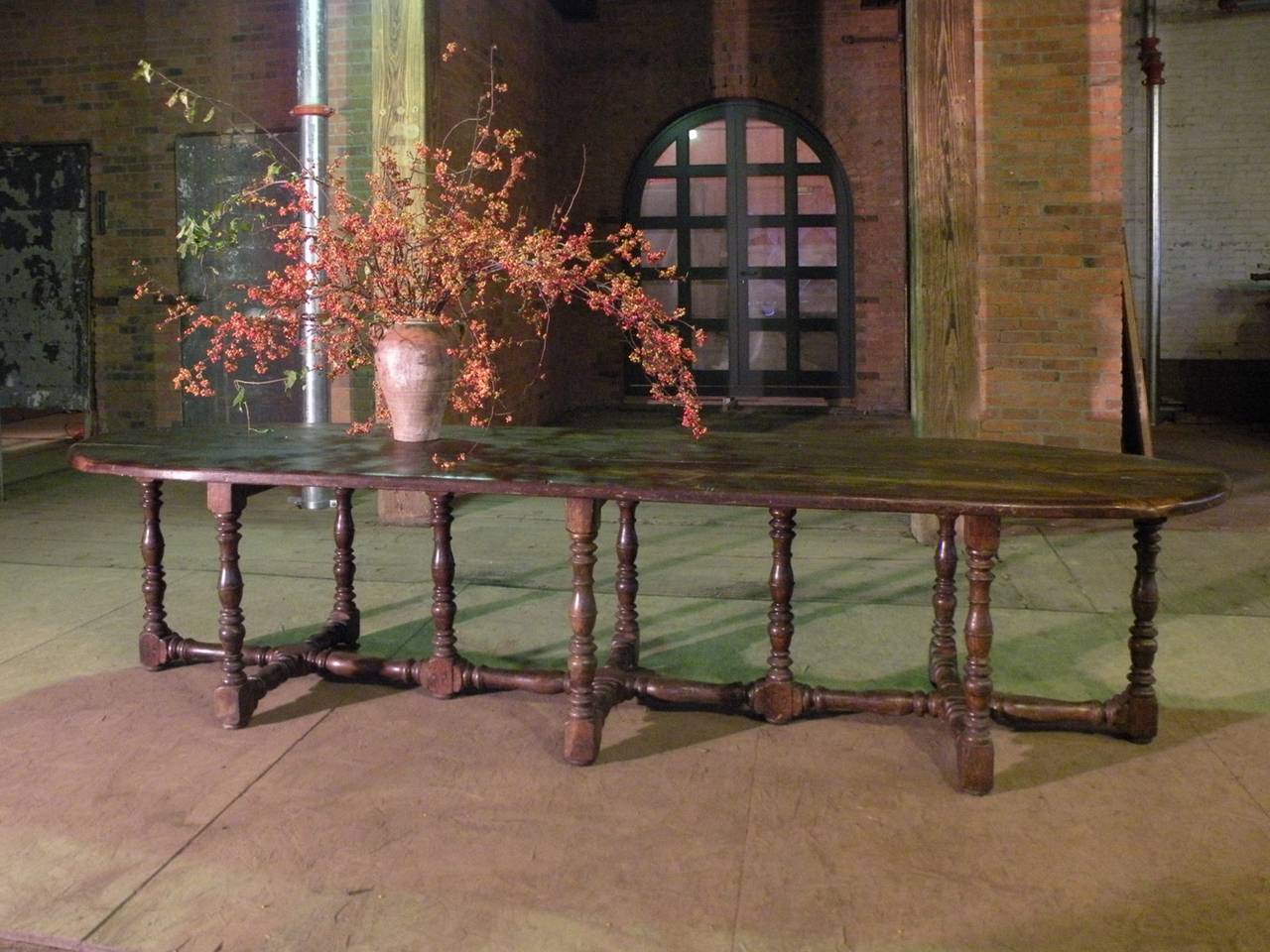 Barocker Esstisch aus Eichenholz, 17. Jahrhundert im Angebot 1