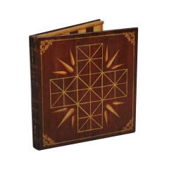 Stencil-Decorated Hinged "Book" Gameboard