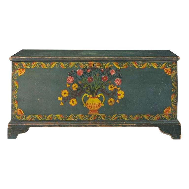Schoharie Decorated Blanket Chest For Sale
