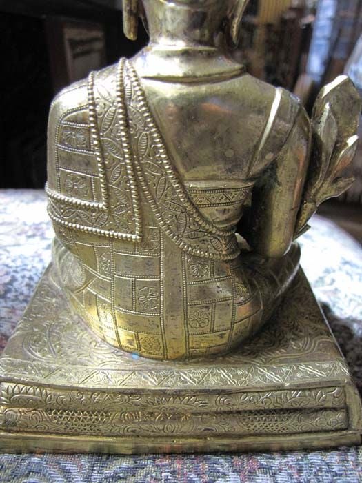 Chinese Sino-Tibetan Gilt Bronze Figure of a Teaching Monk