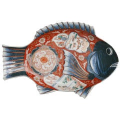 Vintage Japanese Imari Fish Platter