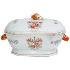 Antique Chinese Famille Rose Armorial Tureen