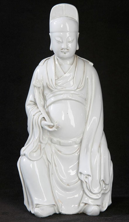 Chinese Blanc de Chine Figure of  The God of Literature