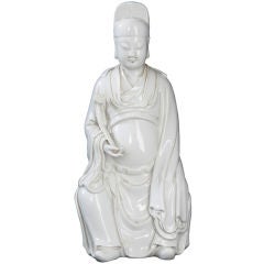 Chinese Blanc de Chine Figure of  The God of Literature