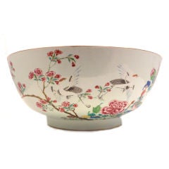 Fine Large Chinese Famille Rose Punch Bowl