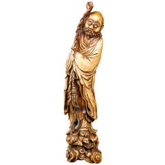 Chinese Carved Ivory Figure Of A Luohan