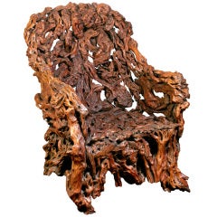 Massive Chinese Rootwood Chair