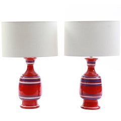 Pair of Ceramic Italian Table Lamps