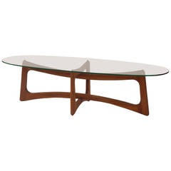 Adrian Pearsall Walnut Bowtie Cocktail Table