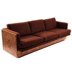 Stunning Milo Baughman Thayer Coggin Burlwood Sofa