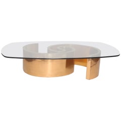 Mesa Cocktail de Bronce y Cristal personalizada de Virginio Ferrari