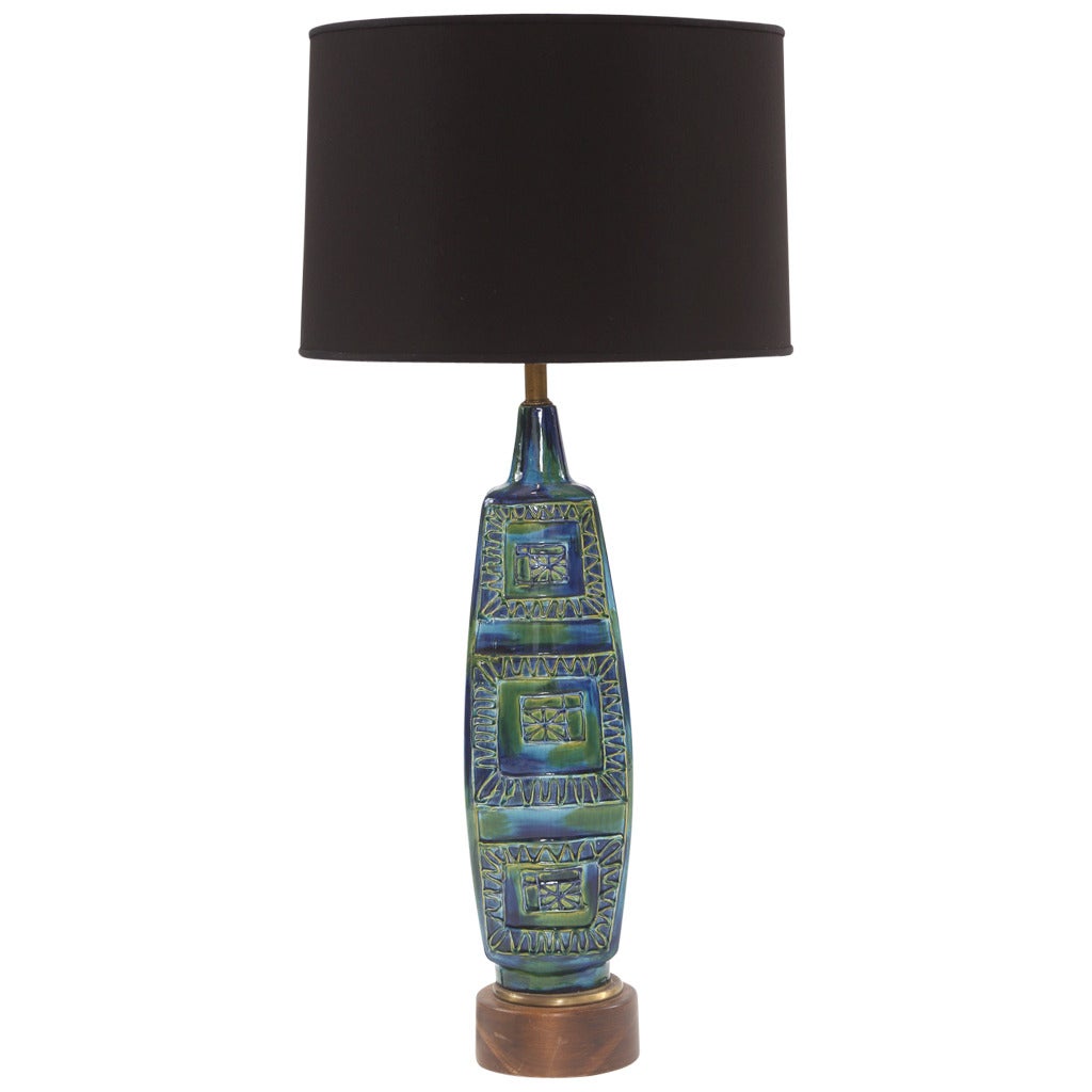 Large Italian Ceramic Lamp at 1stDibs