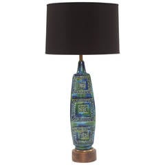 Lovely Large-Scale Glazed Ceramic Italian Lamp 9