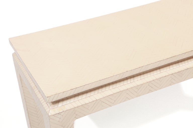 Stunning Tessellated Bone Console Table