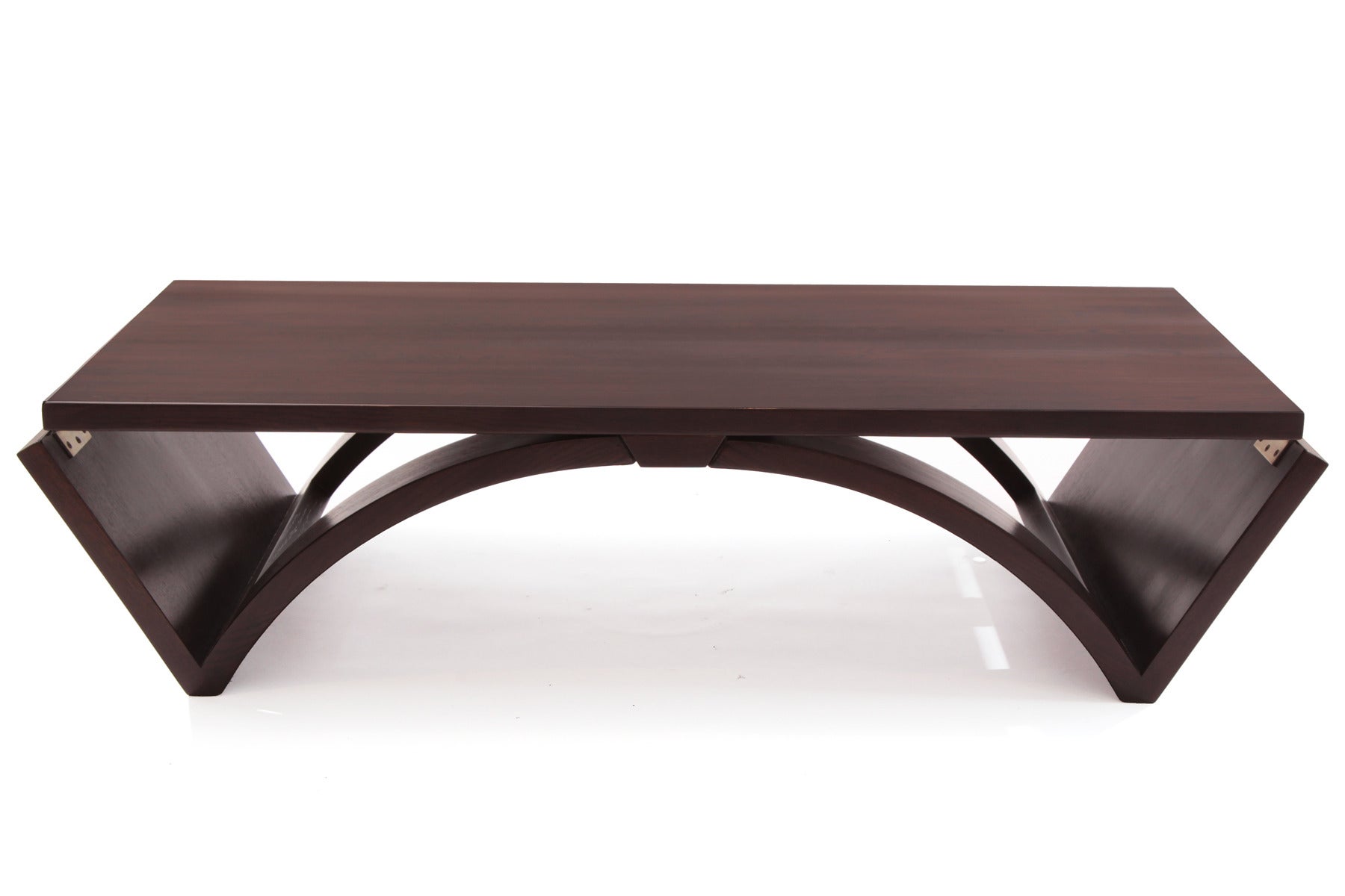 Lacquered Oak Convertible Table by Karpen