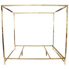 Vintage Fabulous Brass King Canopy Bed