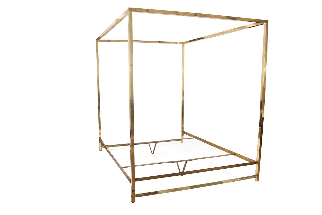 American Fabulous Brass King Canopy Bed