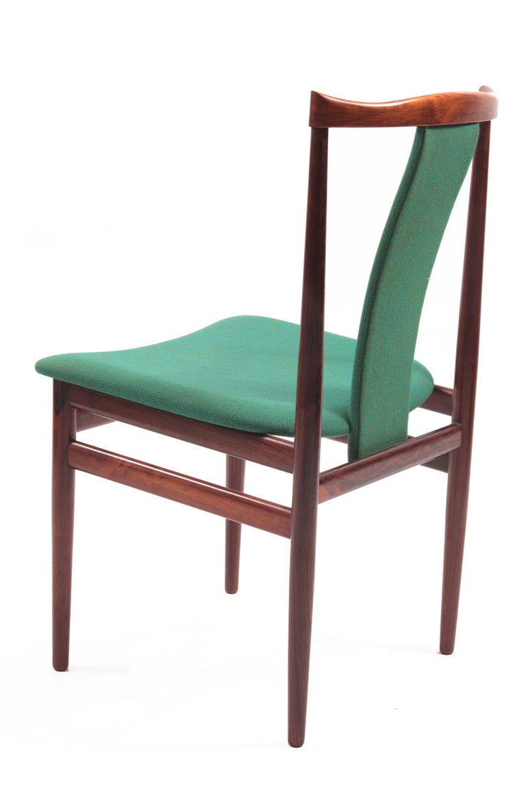 Mid-20th Century Six Sculptural Rosewood Dining Chairs