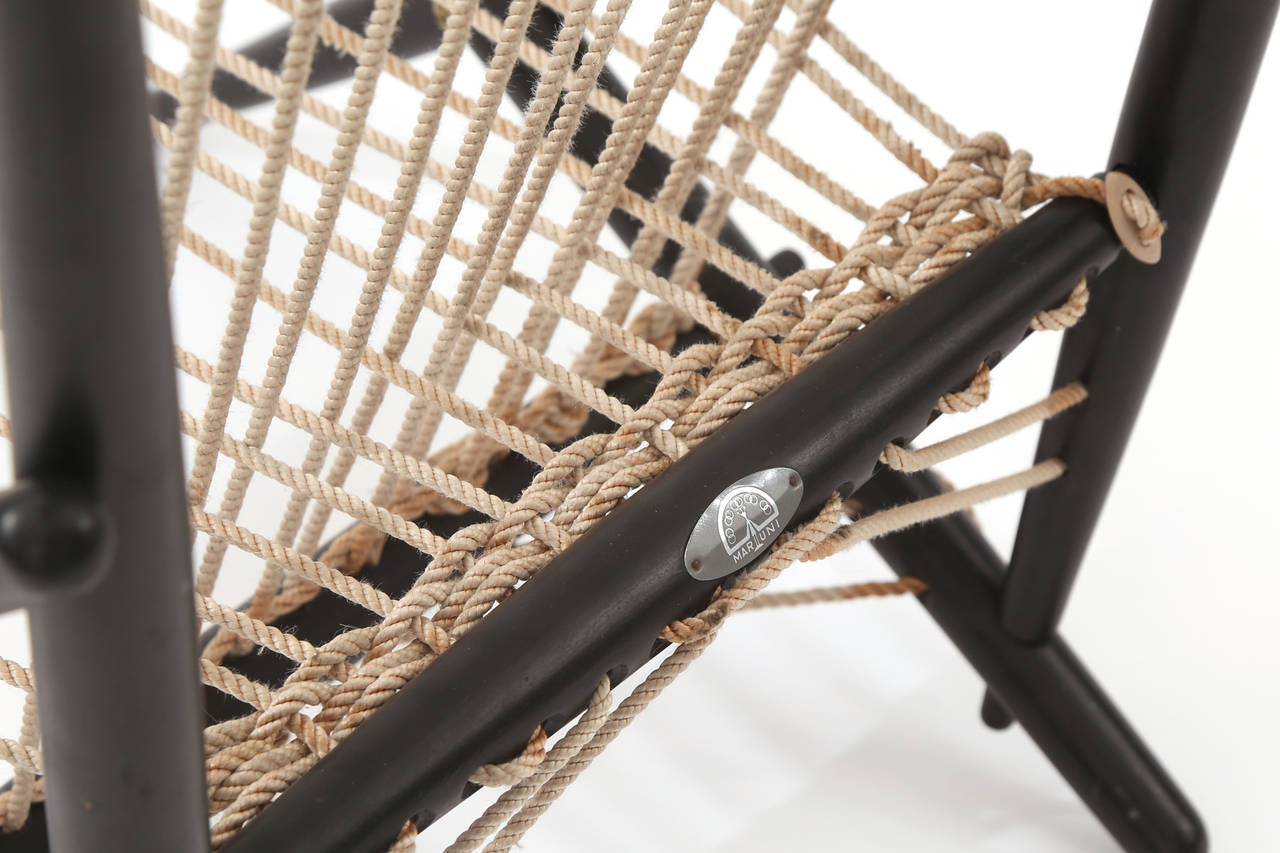 Stunning Rope Chair by Maruni In Good Condition In Phoenix, AZ