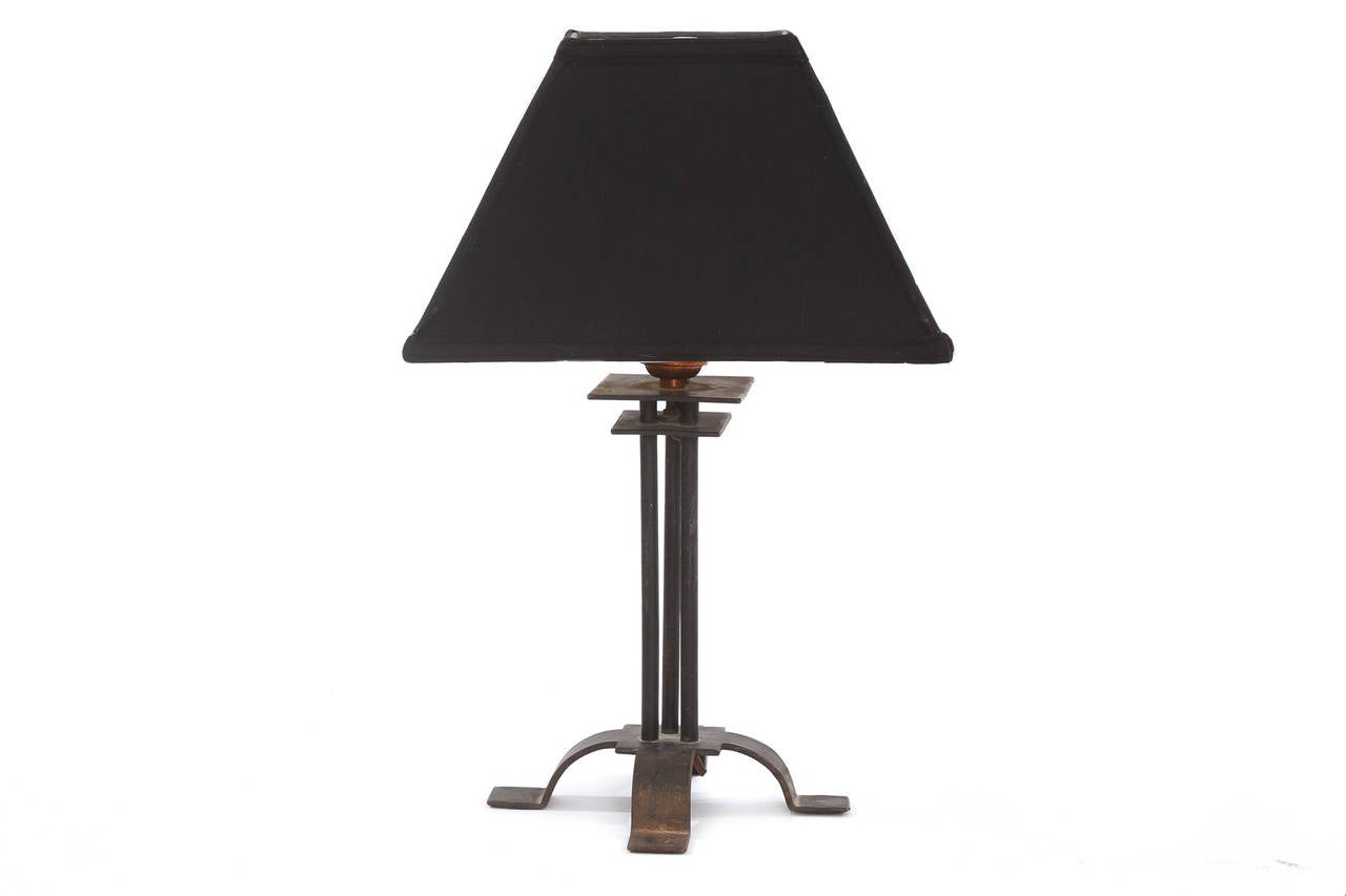 Lampe de table originale en fer Albert Chase McArthur Arizona Biltmore