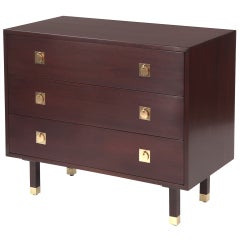 Harvey Probber Mahogany & Brass Chest