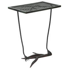Mexican Surrealist Iron Side Table