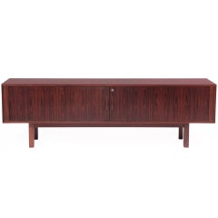 Retro Arne Vodder Rosewood Tambour Door Credenza