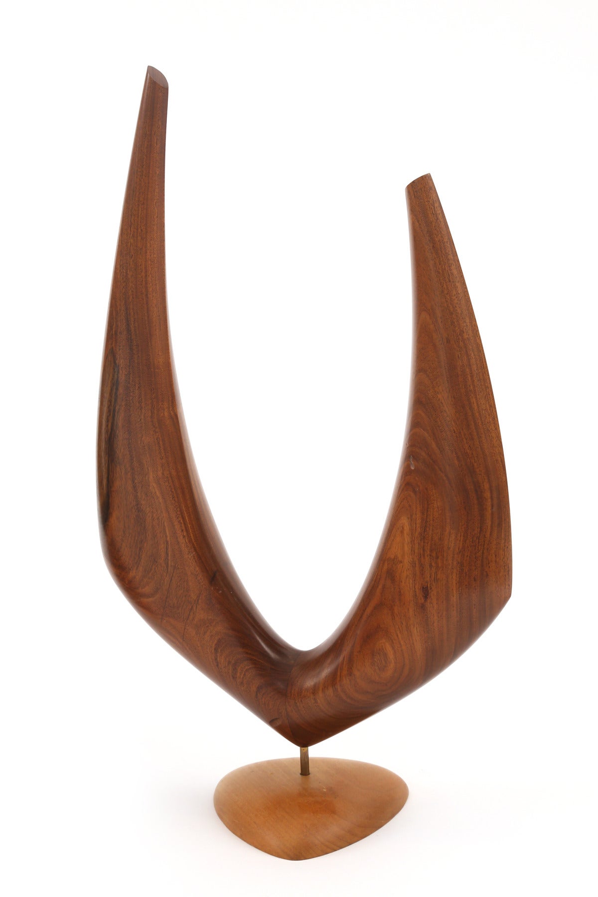 Mid-Century Modern Fabulous Pair of Tapered Walnut Sculptures by Criss