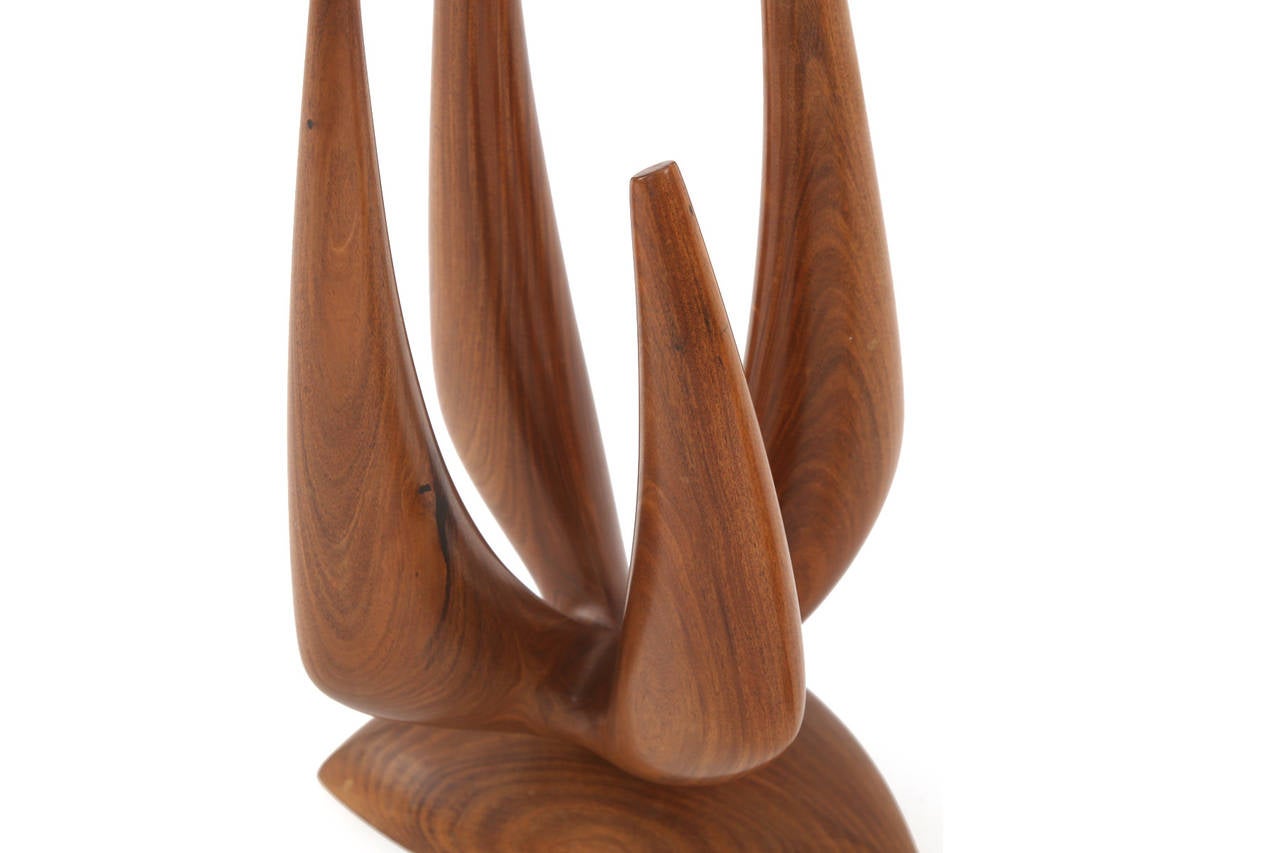 American Fabulous Pair of Tapered Walnut Sculptures by Criss