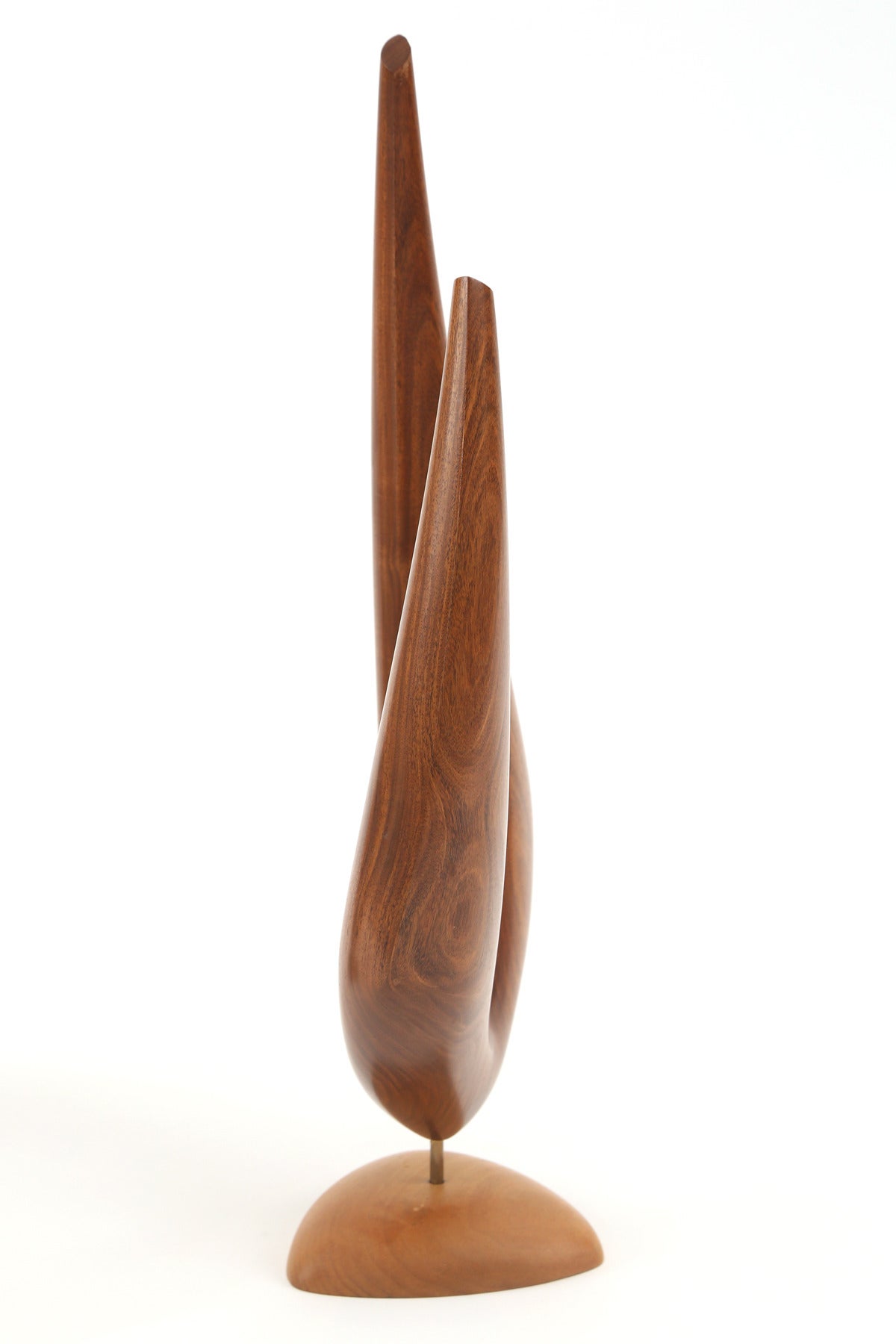 Fabulous Pair of Tapered Walnut Sculptures by Criss In Excellent Condition In Phoenix, AZ