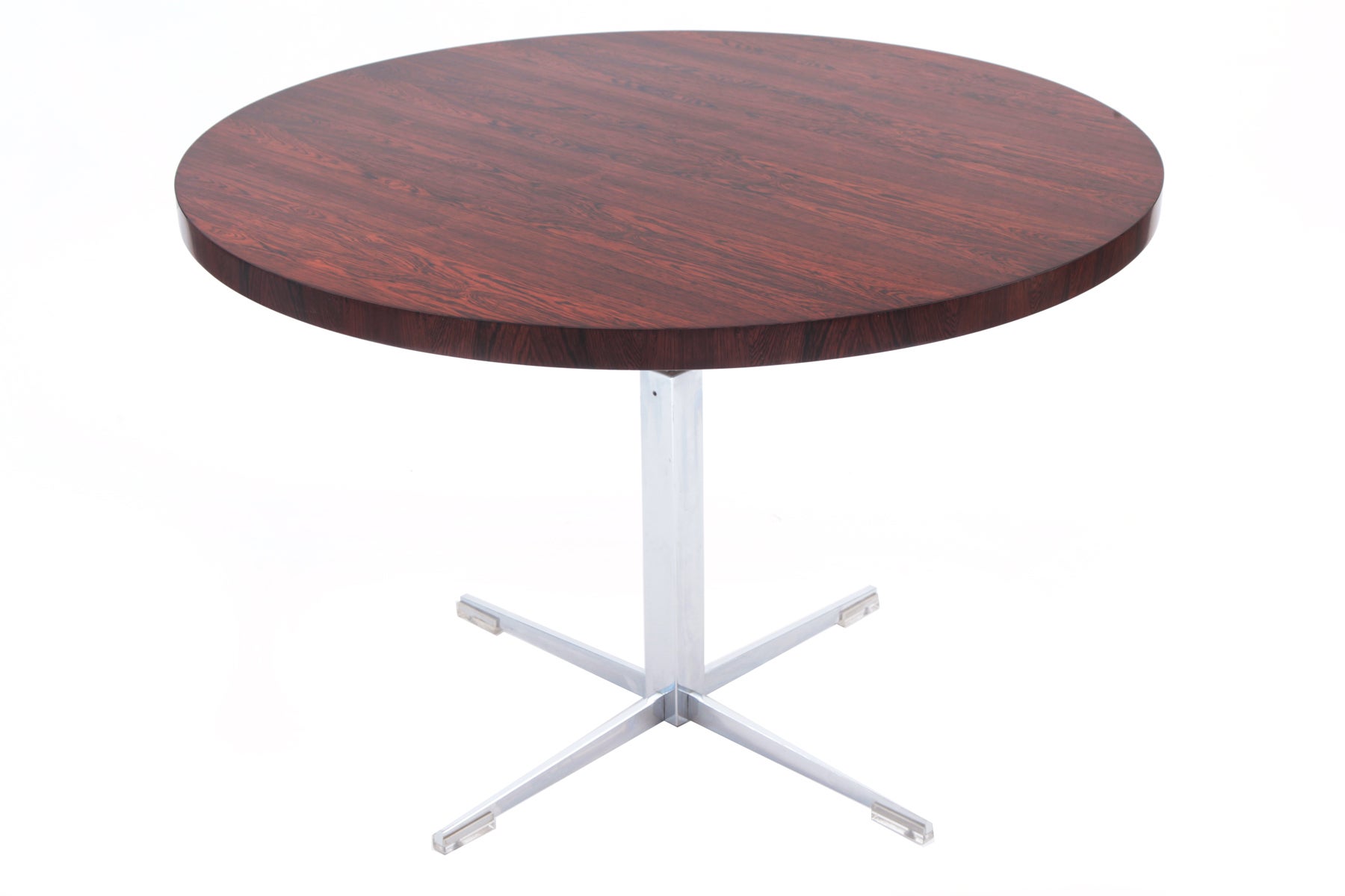 Adjustable Rosewood & Steel Occasional Table