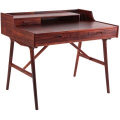 Retro Rare Rosewood Desk by Arne Wahl Iversen